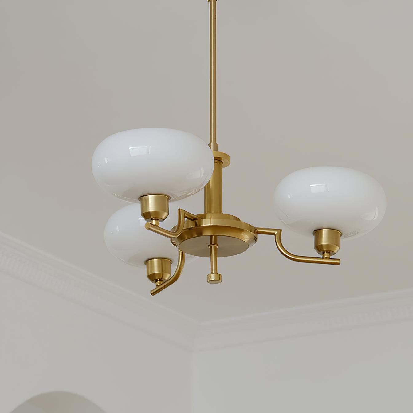 Lustra Suspension en Verre Globe Cadre en Laiton - Neutralighting