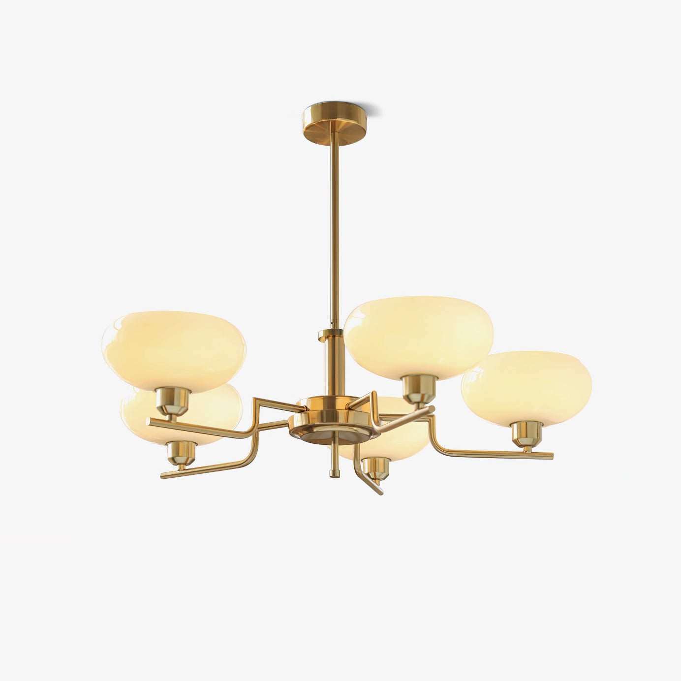 Lustra Suspension en Verre Globe Cadre en Laiton - Neutralighting
