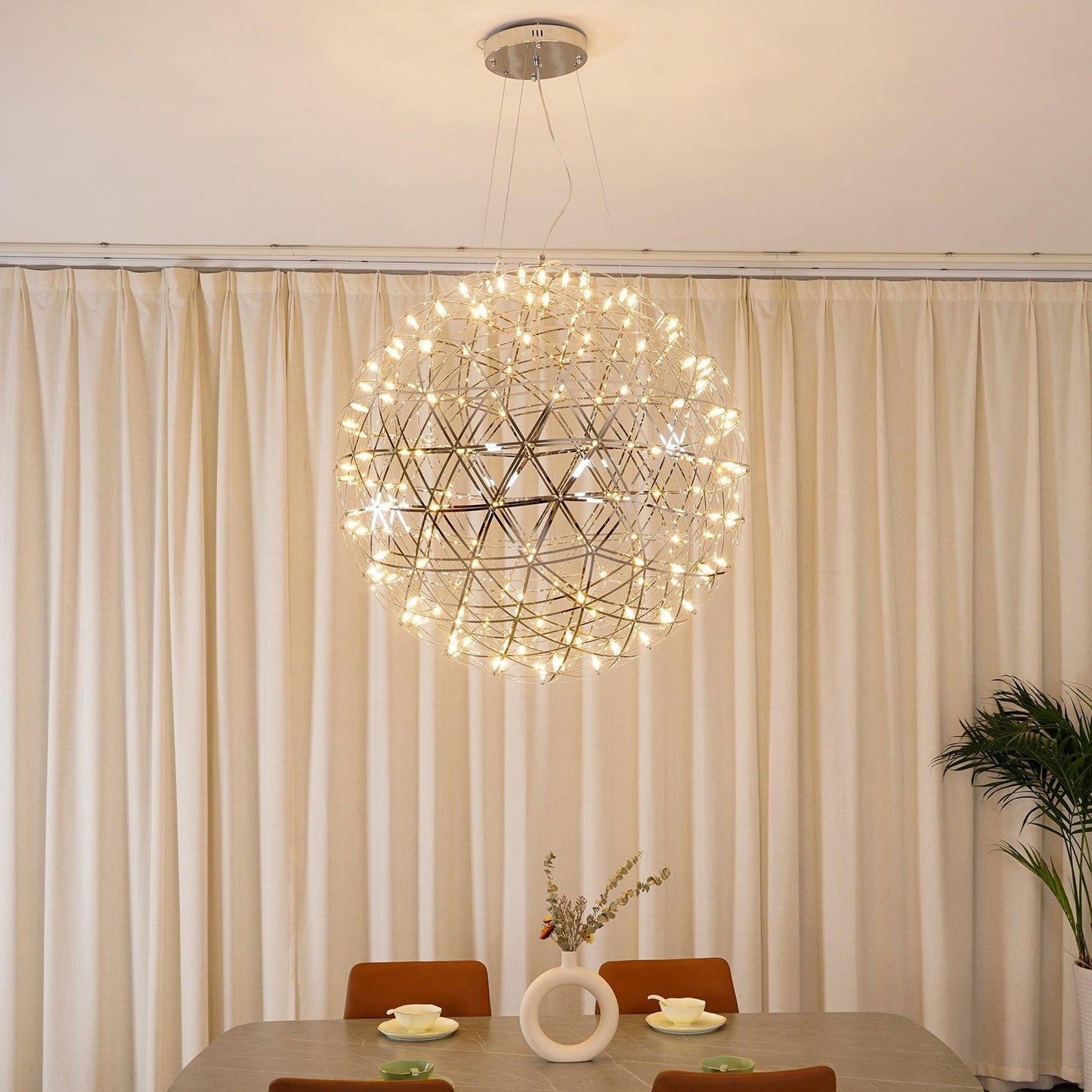 Ivthayra Lampe Pendante Boule Dorée de Luxe Postmoderne - Neutralighting