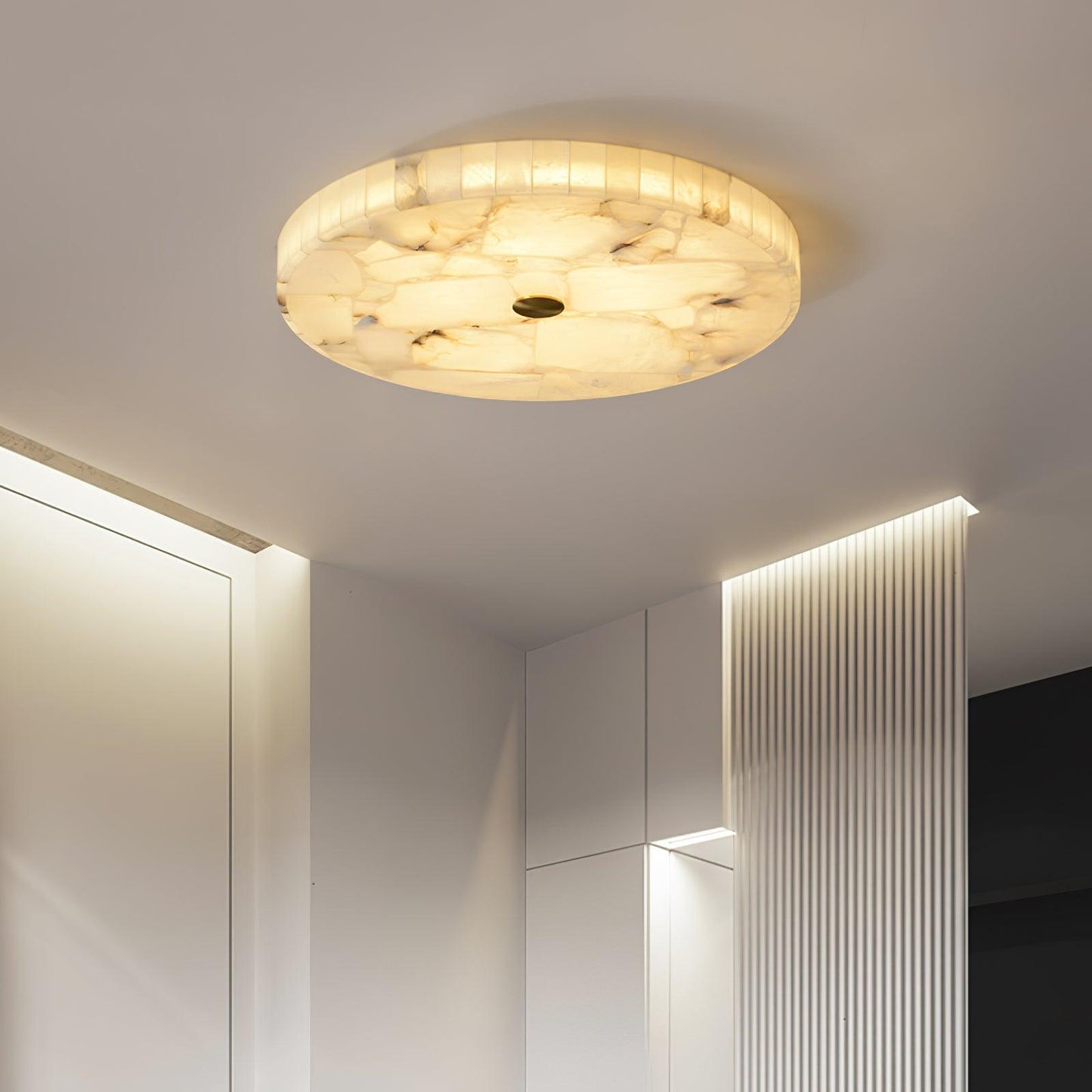 Delya Plafonnier Albâtre LED Rond - Neutralighting