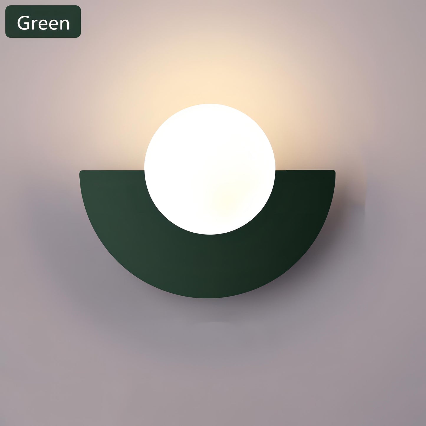Applique Murale Demi Cercle Nordique Lumière Douce et Durable