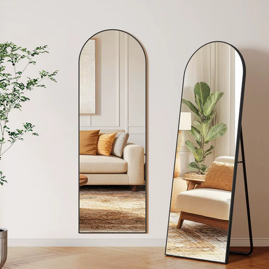Miroir arqué plein pied