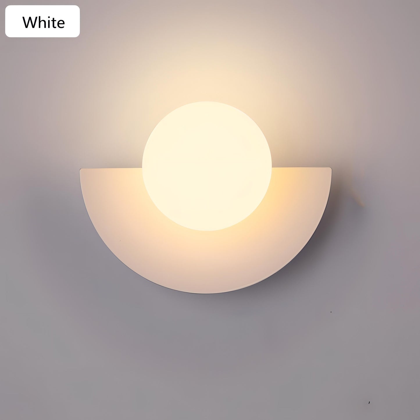Applique Murale Demi Cercle Nordique Lumière Douce et Durable