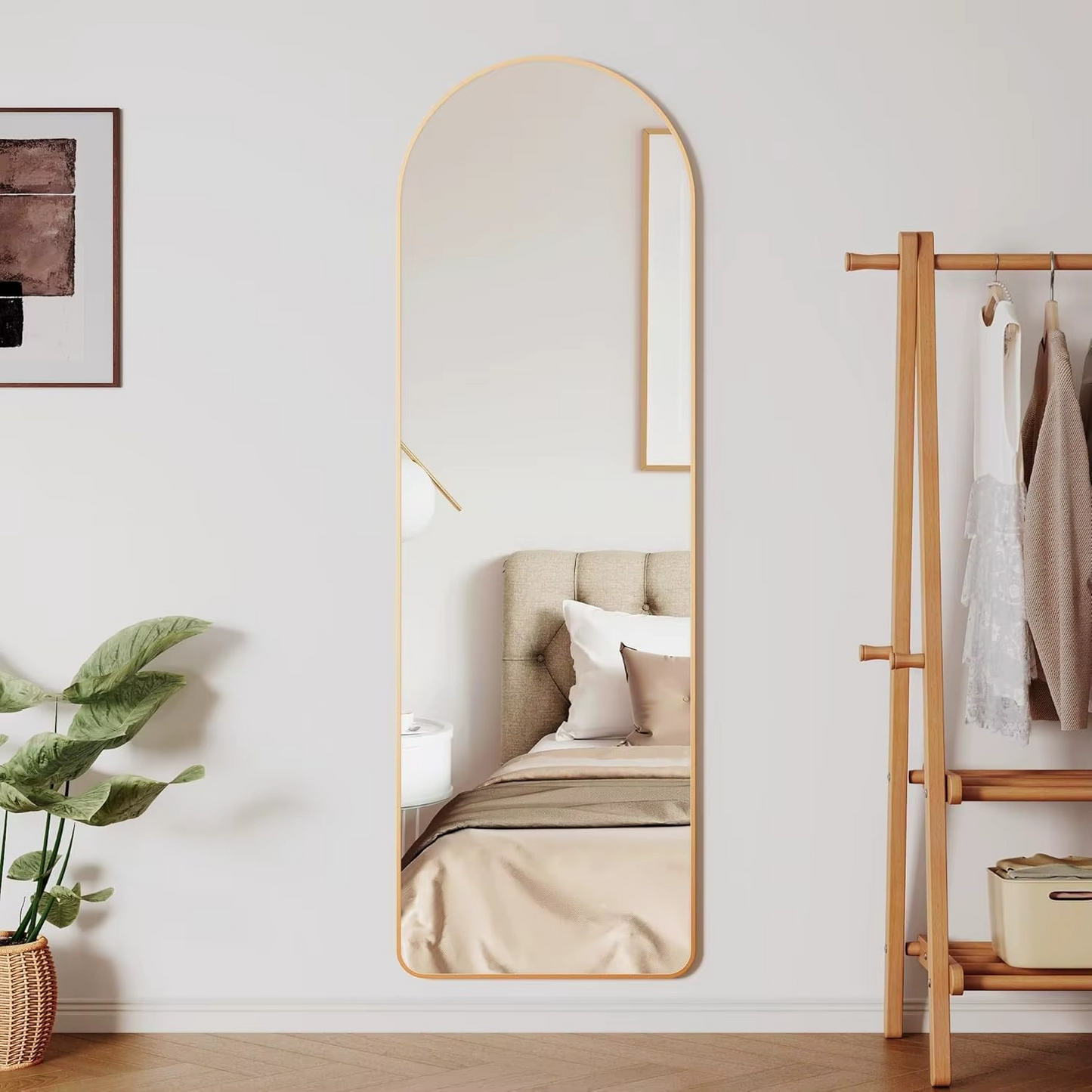 Miroir arqué plein pied