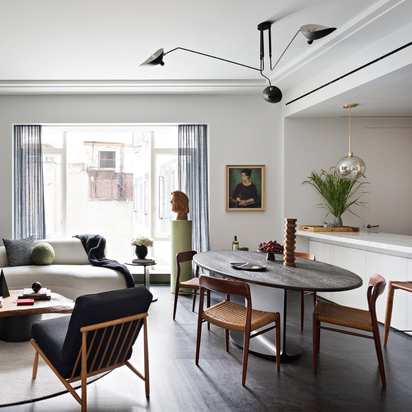 Plafonnier à Bras Articulés en Métal Pour Éclairage Design