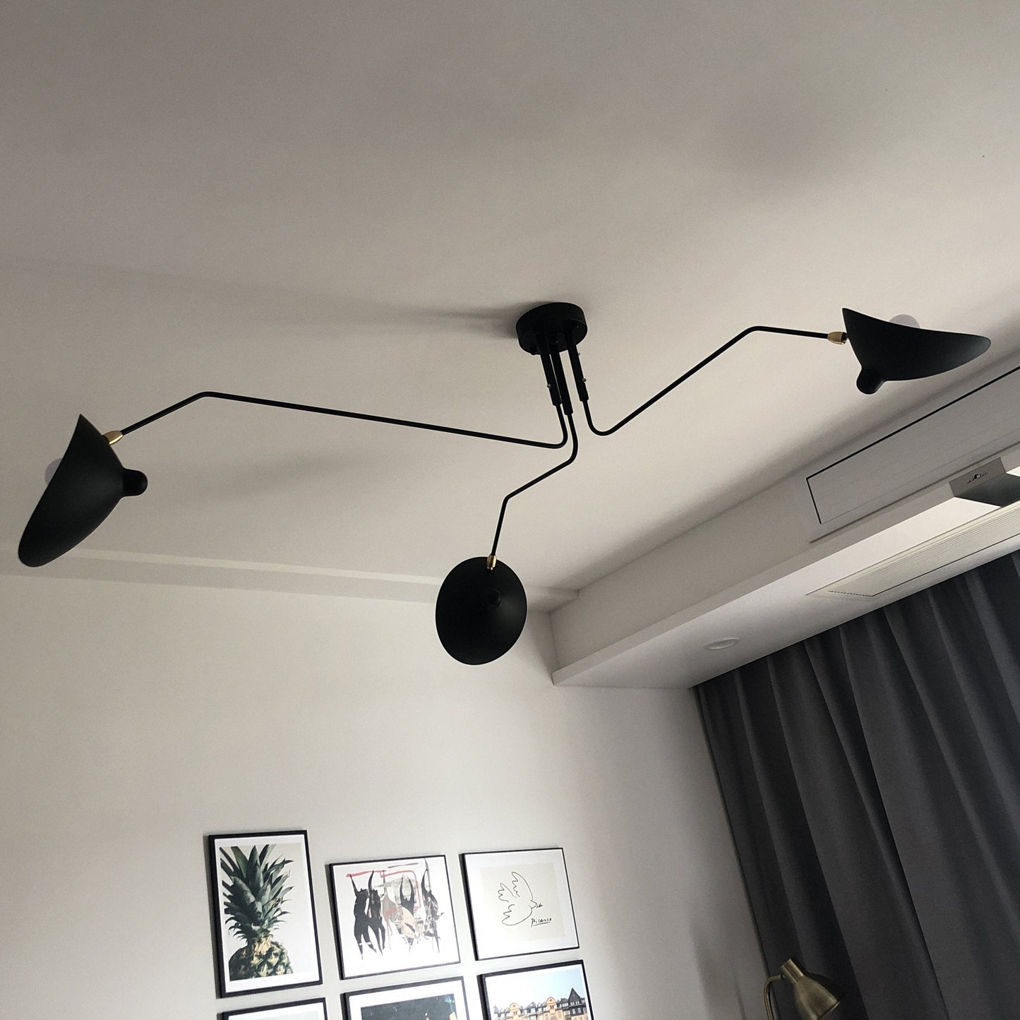 Plafonnier à Bras Articulés en Métal Pour Éclairage Design