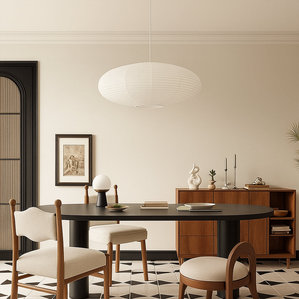 Suspension en Papier Minimaliste pour une Ambiance Chaleureuse