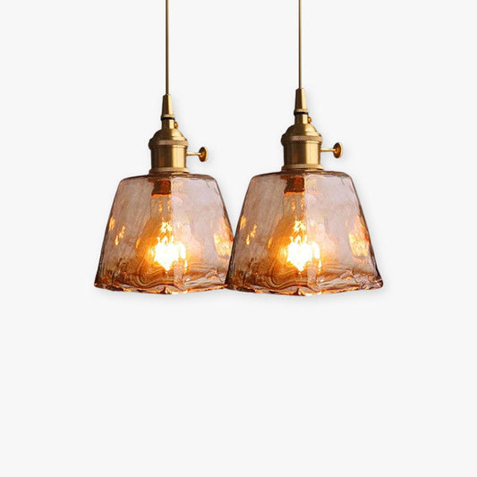 Zina Suspension Géométrique Vintage Verre. Laiton. Salon - Neutralighting
