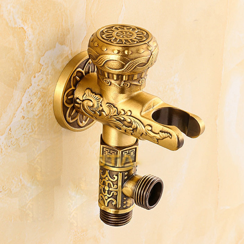 Douchette à main pour bidet en laiton antique avec gravure raffinée, accessoire de salle de bains