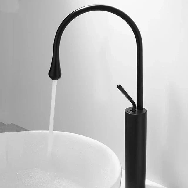 Robinet de lavabo moderne en laiton, mitigeur monocommande avec bec pivotant à 360° pour salle de bains