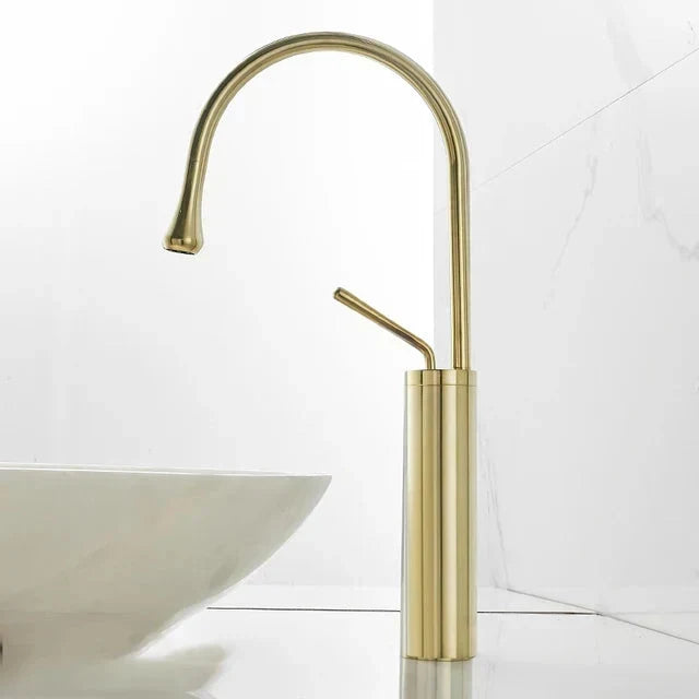 Robinet de lavabo moderne en laiton, mitigeur monocommande avec bec pivotant à 360° pour salle de bains