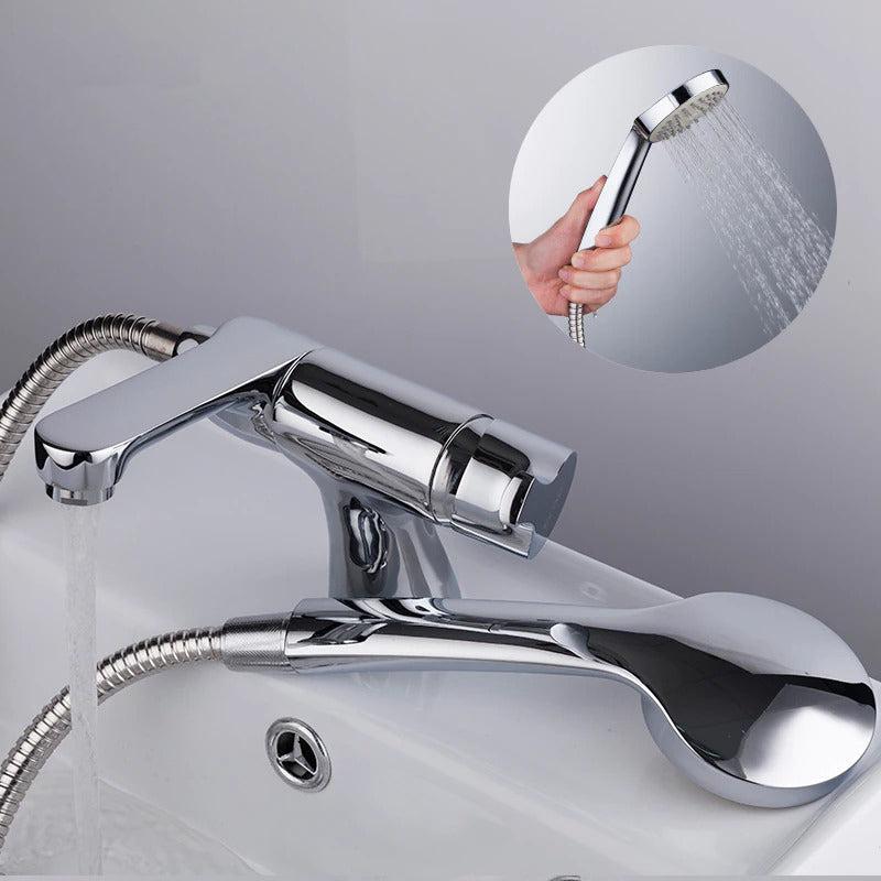 Robinet de baignoire haut de gamme en laiton avec douchette, mitigeur eau chaude et froide
