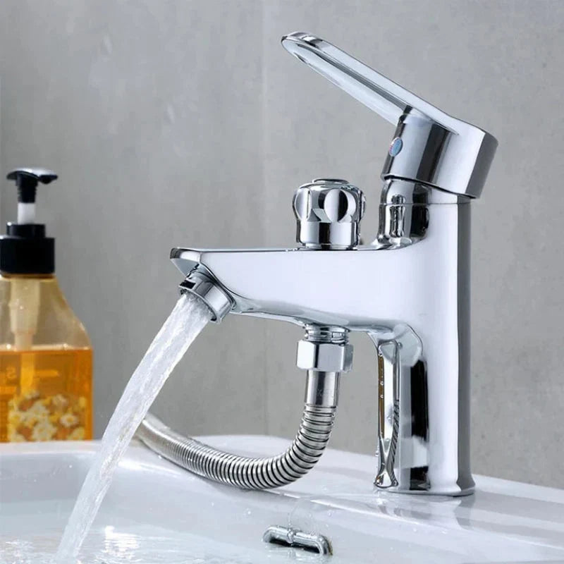 Robinet de lavabo de salle de bains Index Bath à monocommande avec pommeau de douche