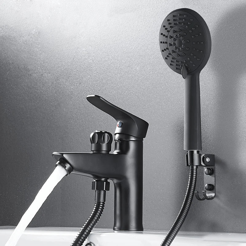 Robinet de lavabo de salle de bains Index Bath à monocommande avec pommeau de douche