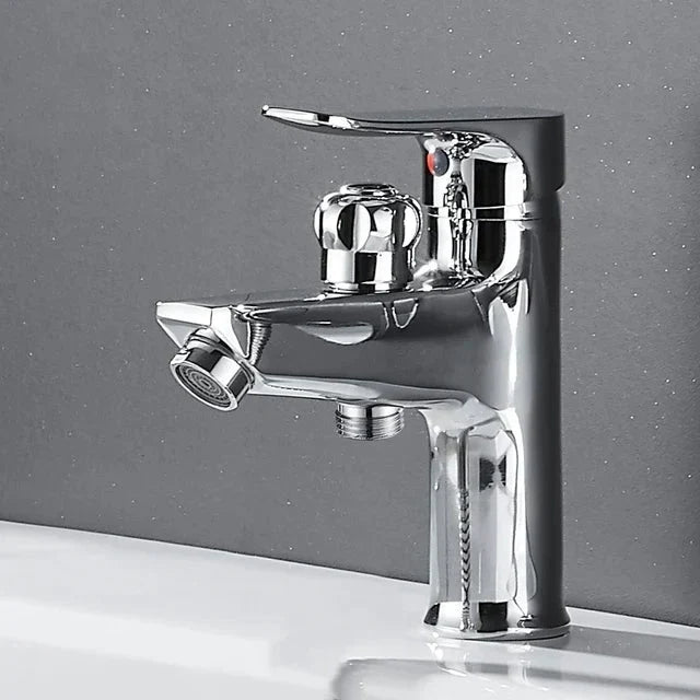 Robinet de lavabo de salle de bains Index Bath à monocommande avec pommeau de douche