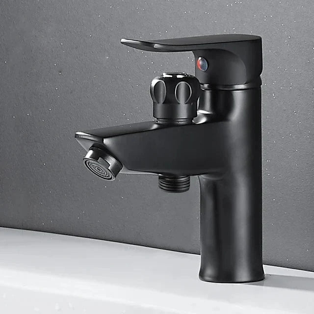Robinet de lavabo de salle de bains Index Bath à monocommande avec pommeau de douche