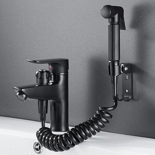Robinet de lavabo de salle de bains Index Bath à monocommande avec pommeau de douche