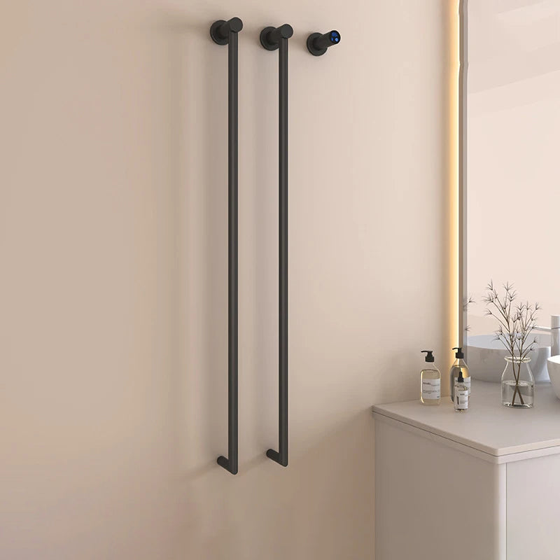 Porte-serviettes chauffant électrique élégant à séchage rapide pour salle de bains