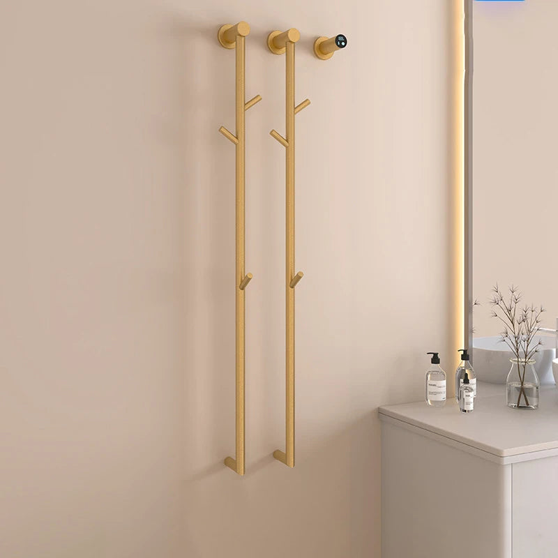 Porte-serviettes chauffant électrique élégant à séchage rapide pour salle de bains