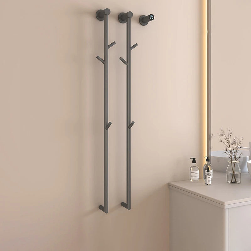 Porte-serviettes chauffant électrique élégant à séchage rapide pour salle de bains