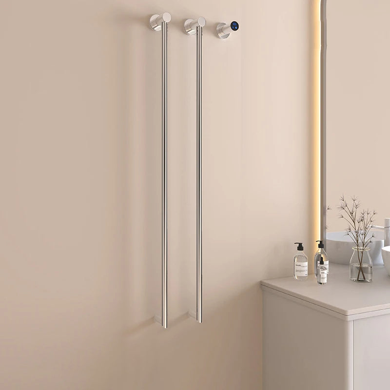 Porte-serviettes chauffant électrique élégant à séchage rapide pour salle de bains