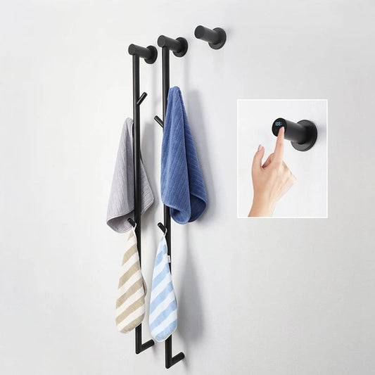 Porte-serviettes chauffant électrique élégant à séchage rapide pour salle de bains