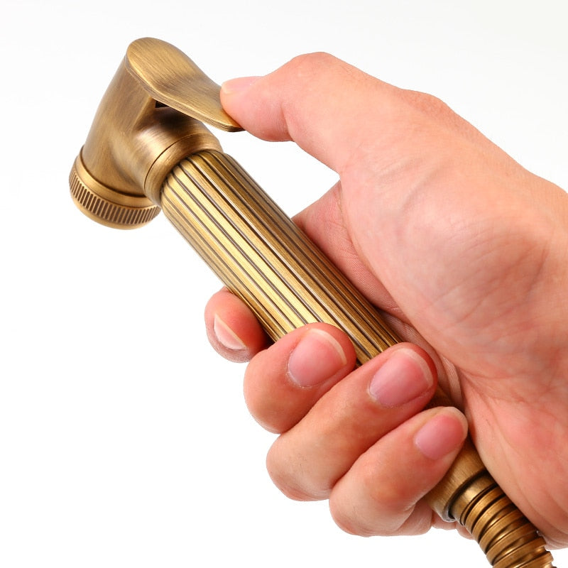 Pistolet douchette de bidet portatif en laiton haut de gamme pour salle de bains, nettoyage haute pression