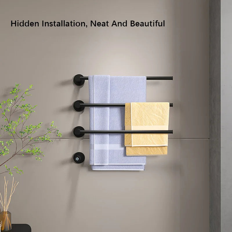 Sèche-serviettes électrique en acier inoxydable, porte-serviettes chauffant de salle de bains