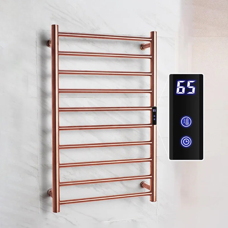 Sèche-serviettes électrique en acier inoxydable, chauffant, pour salle de bains