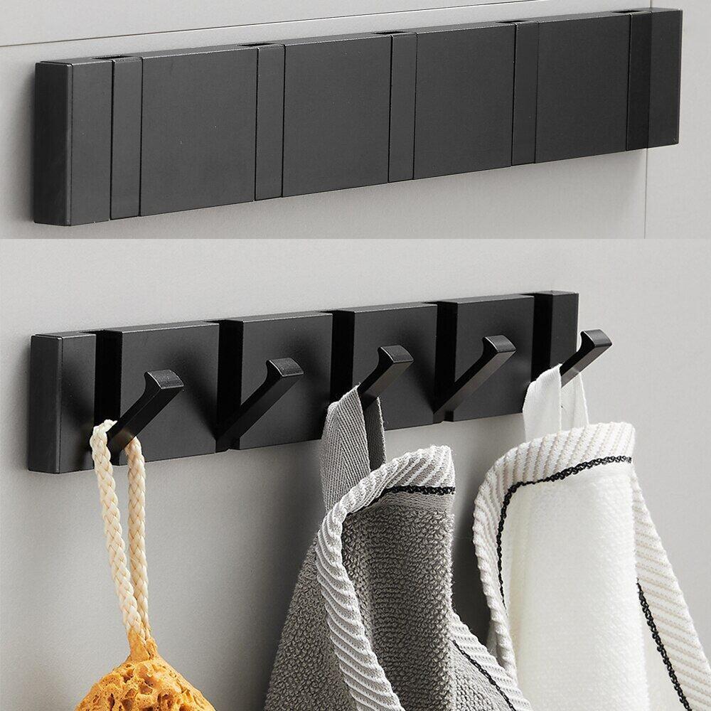 Crochet mural pliable à deux positions, robuste, porte-manteau pour vêtements, pour salle de bains