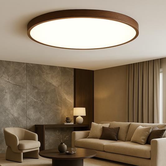 Plafonnier Bois Foncé Ambiance Chaleureuse Design Intemporel