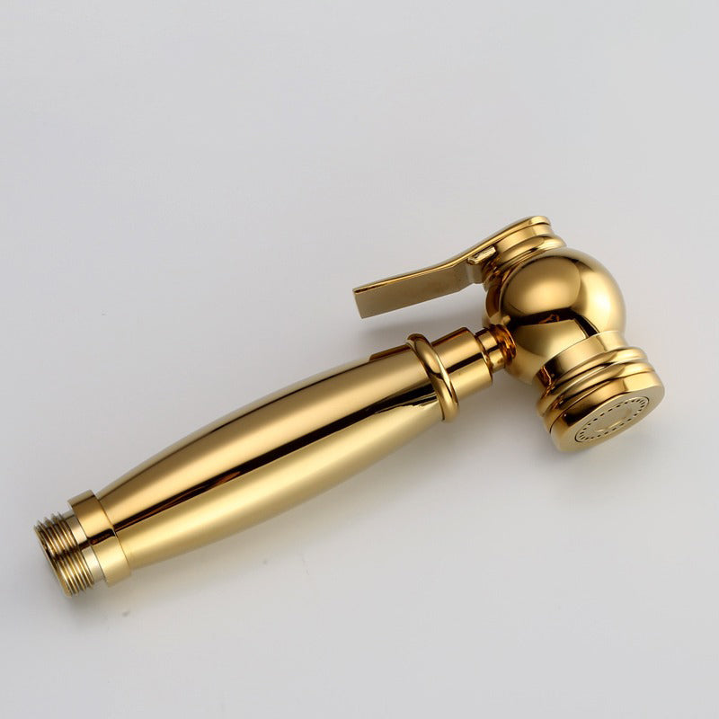 Douchette pour bidet couleur or titane, kit pour toilettes en laiton massif