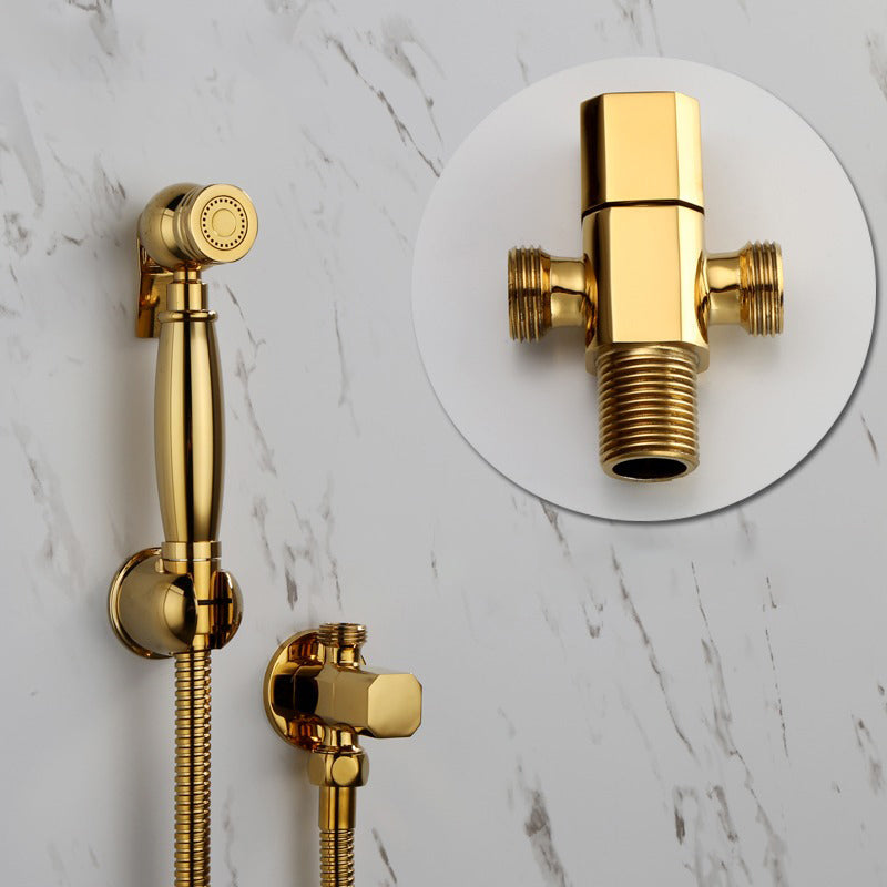 Douchette pour bidet couleur or titane, kit pour toilettes en laiton massif