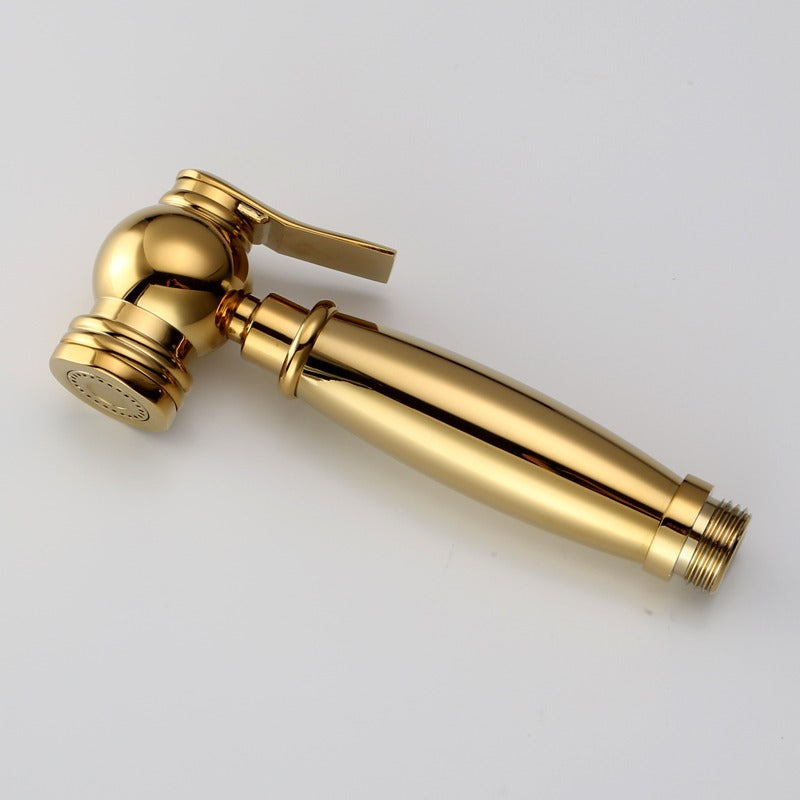 Douchette pour bidet couleur or titane, kit pour toilettes en laiton massif