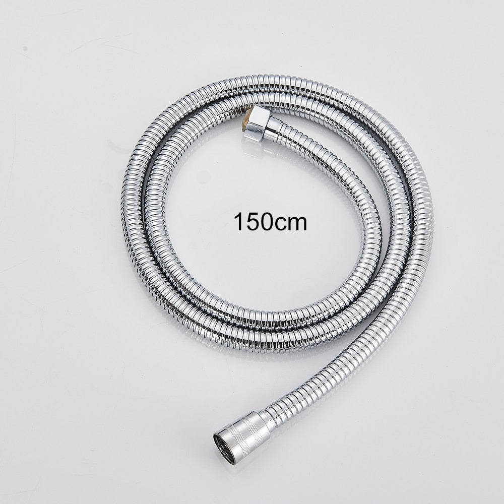 Douchette à main en acier inoxydable murale avec flexible
