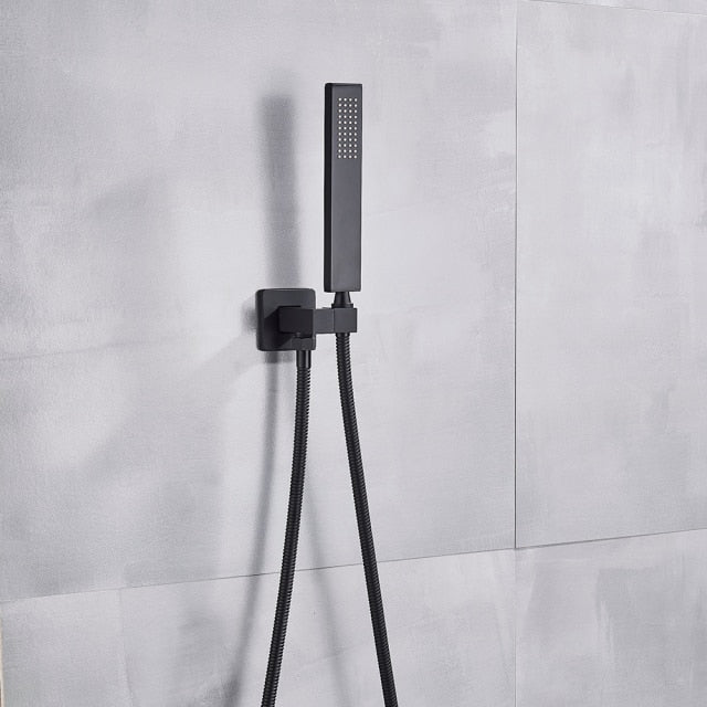 Douchette à main en acier inoxydable murale avec flexible