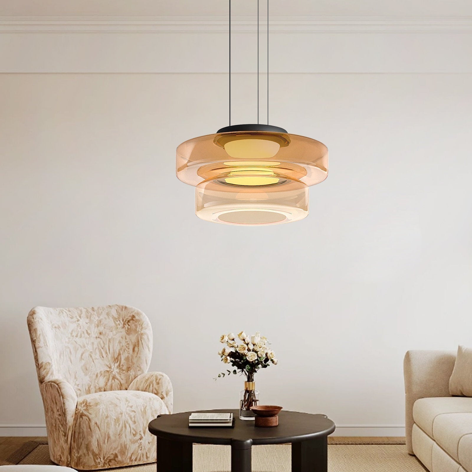 Jojo Suspension Verre Structure à Plusieurs Niveaux - Neutralighting