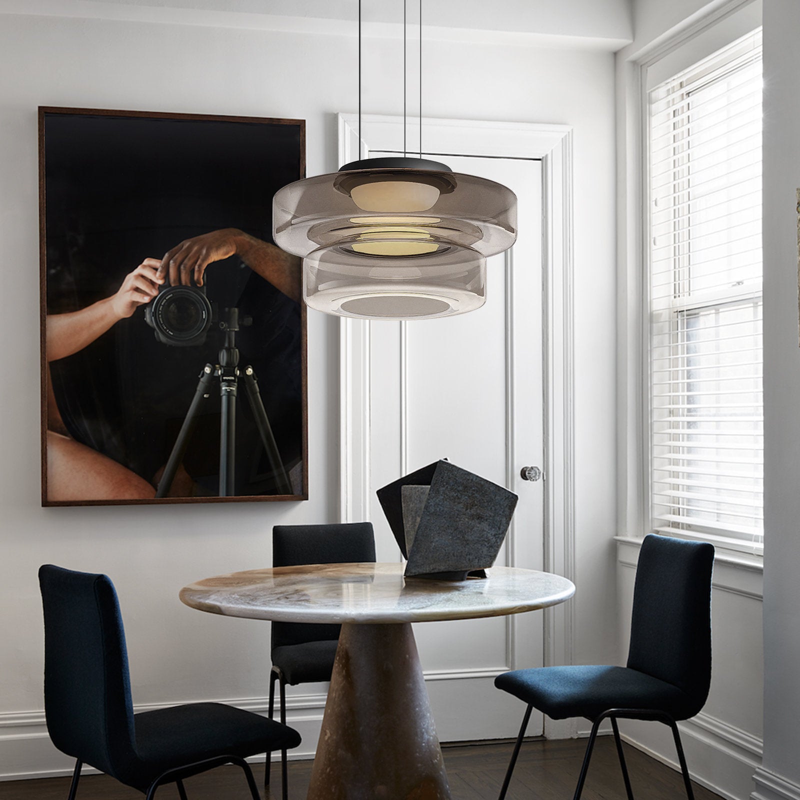 Jojo Suspension Verre Structure à Plusieurs Niveaux - Neutralighting