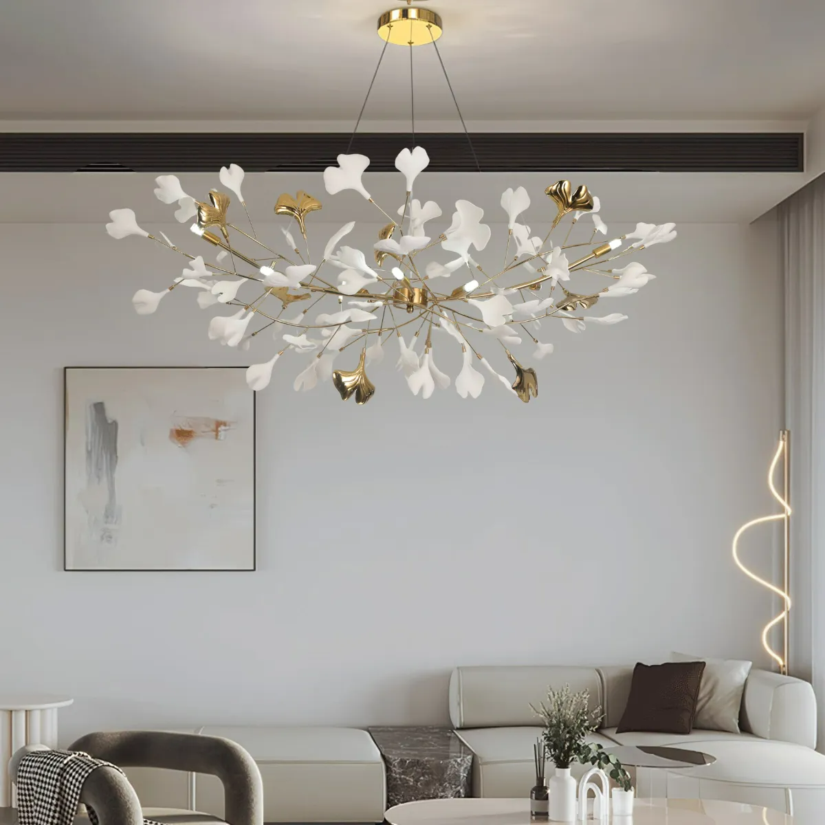 Metr Lustre de Luxe en Céramique pour Salon en Forme d’Arc en U - Neutralighting
