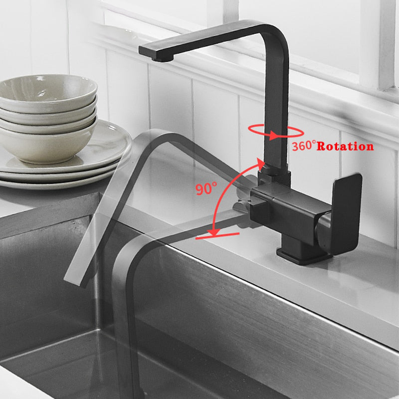 Robinet de cuisine rotatif Index Bath pliable, mitigeur à poignée unique