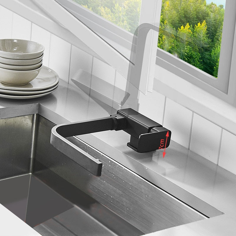 Robinet de cuisine rotatif Index Bath pliable, mitigeur à poignée unique