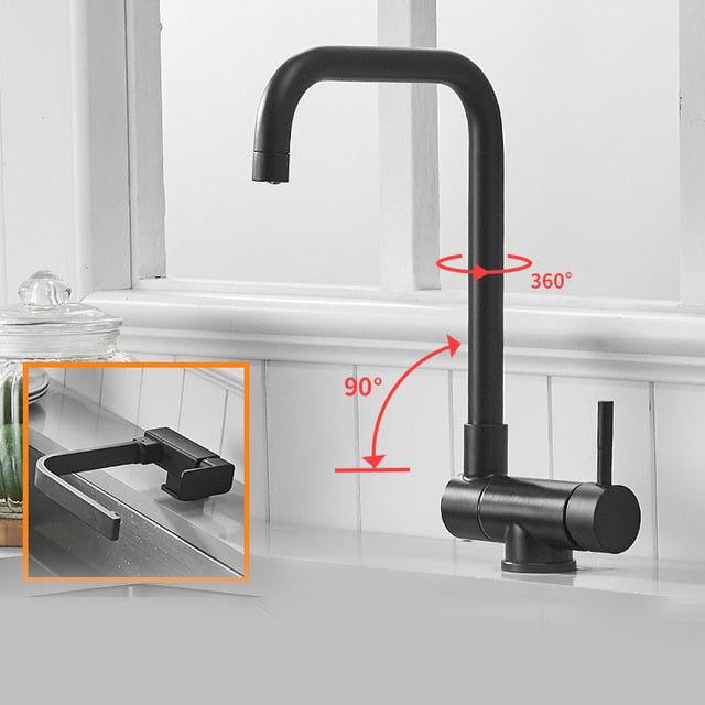 Robinet de cuisine rotatif Index Bath pliable, mitigeur à poignée unique