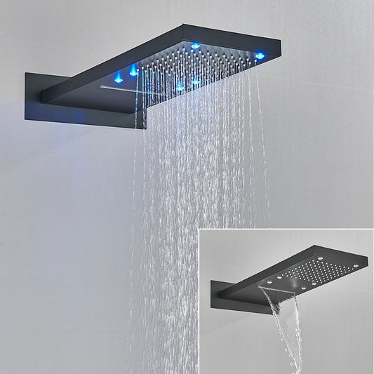 Pommeau de douche cascade LED Index Bath, mural, avec changement de couleur à 3 couleurs