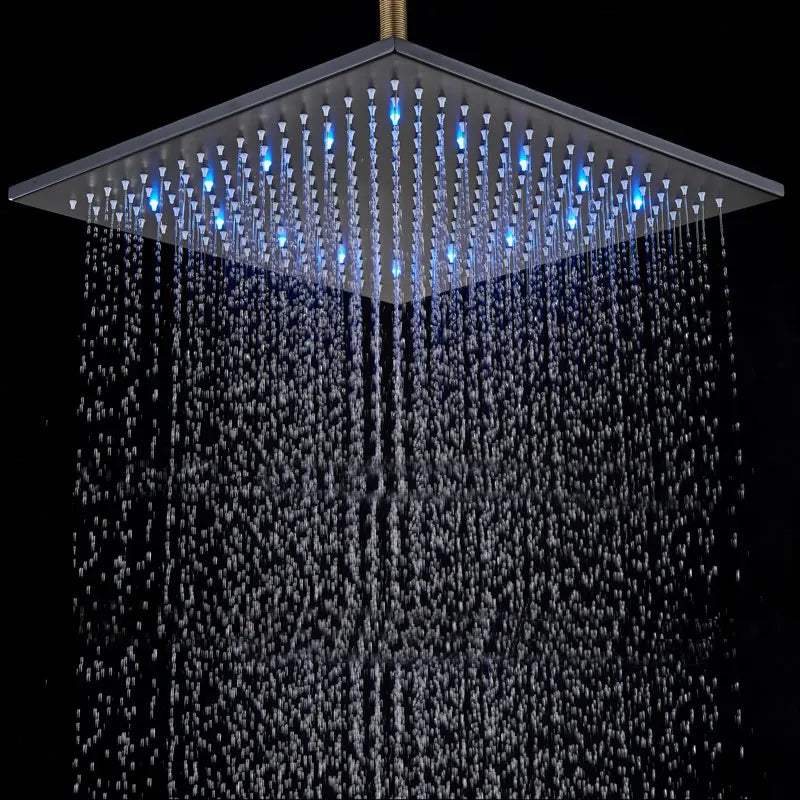 Pommeau de douche pluie LED Index Bath avec changement de température et douchette supérieure