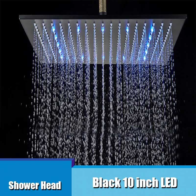 Pommeau de douche pluie LED Index Bath avec changement de température et douchette supérieure