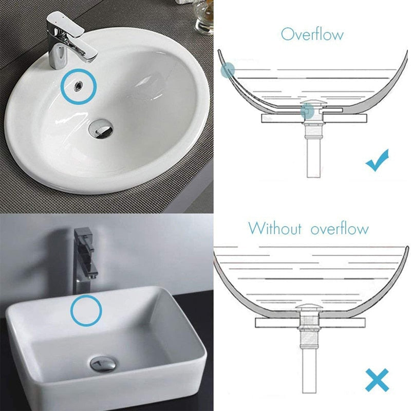Bonde escamotable de lavabo en laiton noir mat avec clapet en céramique pour meuble de salle de bains
