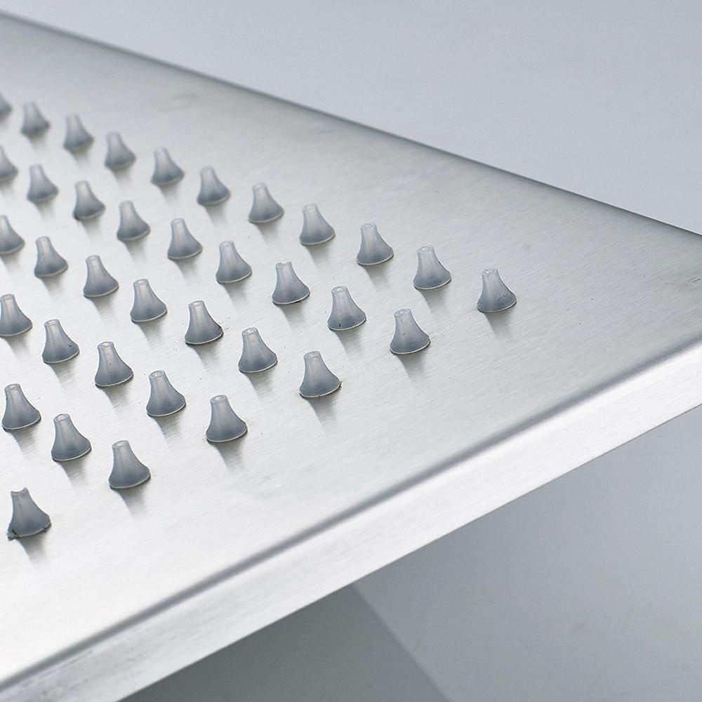 Pommeau de douche pluie carré multicolore en acier inoxydable avec éclairage LED