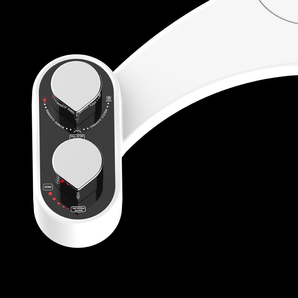 Kit de bidet portable pour abattant de toilettes, sans électricité, avec eau fraîche et double buse