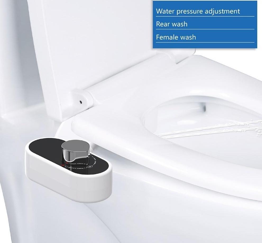 Kit de bidet portable pour abattant de toilettes, sans électricité, avec eau fraîche et double buse