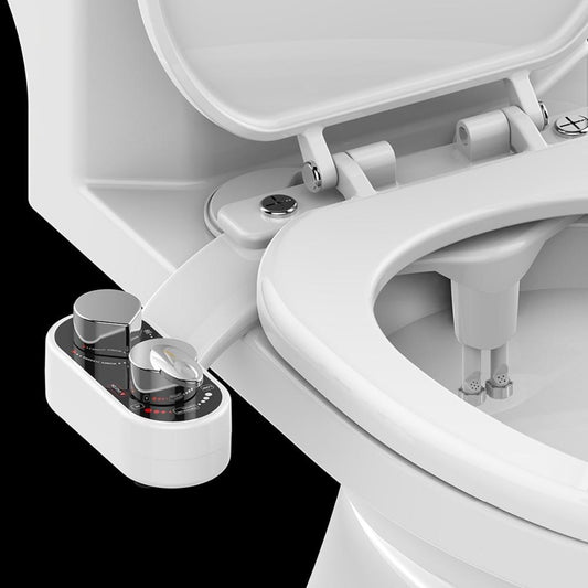 Kit de bidet portable pour abattant de toilettes, sans électricité, avec eau fraîche et double buse